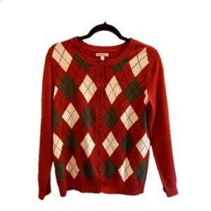 Croft & Barrow Beautiful Argyle Plaid Sweater